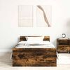 vidaXL Bed Frame without Mattress Smoked Oak 90x200 cm Engineered Wood