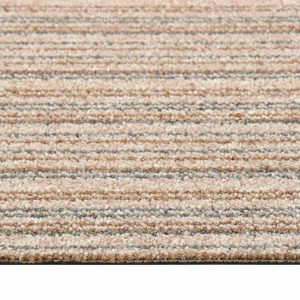 vidaXL Carpet 20 pcs Striped Beige 50 x 50 cm 100% Polypropylene