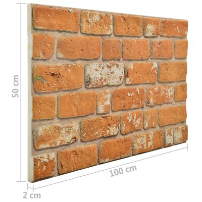 vidaXL 3D Wall Panels with Light Brown Brick Design 11 pcs EPS