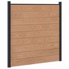 vidaXL Fence Set 180 x 186 cm WPC and Aluminium Brown
