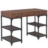 vidaXL Desk | Brown | Solid Fir Wood | Standard | Desk | Rectangular