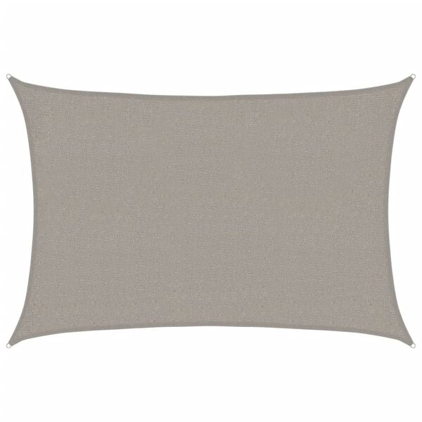 vidaXL Sunshade Sail 160 g/m² Rectangular Light Grey 2x3 m HDPE