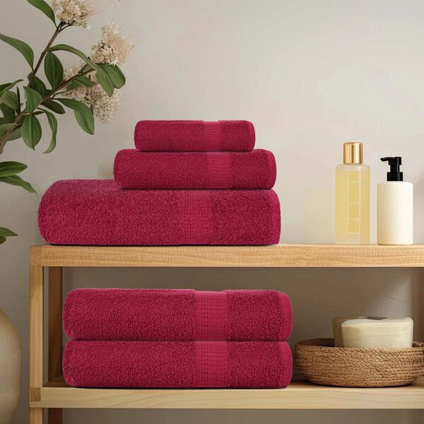 vidaXL Guest Towels "FROGN" 2 pcs Bordeaux 30x50 cm 360 gsm