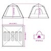 vidaXL Camping Tent Dome 5-Person Grey and Orange Quick Release