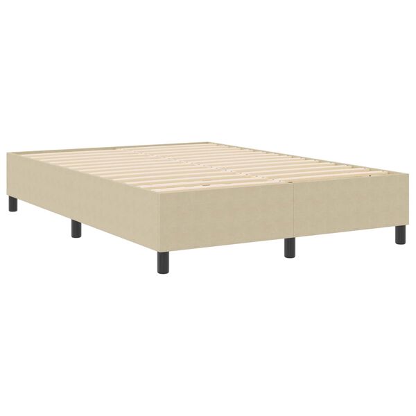 vidaXL Platform Bed Frame Grey Green 140 x 190 cm Fabric