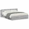 vidaXL Bed Frame with Storage Grey Sonoma 200 x 200 cm Engineered Wood