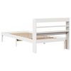 vidaXL Bed Frame without Mattress White 75x190 cm Small Single Solid Wood Pine