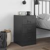 vidaXL Bedside Cabinet Black 34.5x39x62 cm Steel