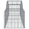 vidaXL Arched Gabion Baskets 25 pcs 200x50x40/60 cm Galvanised Iron