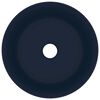 vidaXL Luxury Wash Basin Round Matt Dark Blue 40x15 cm Ceramic