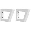 vidaXL Shelf Brackets for Washbasin 2 pcs White Trapezium Steel