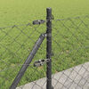 vidaXL Fence Post Grey 10 x 0.6 m (60 x 60 mm mesh) Steel and PVC