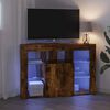 vidaXL Corner LED TV Cabinet Smoked Oak 100x40x68cm Engineered Wood