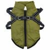 vidaXL Dog Coat with Harness Army Green 2XL Fleece and Polyester