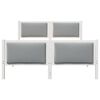vidaXL Bed Frame with Headboard Light Grey 140 x 190 cm Fabric
