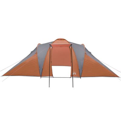 vidaXL Family Tent Dome 6-Person Grey and Orange Waterproof