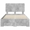 vidaXL Bed Frame Concrete Grey 120 x 200 cm Engineered Wood