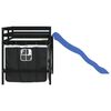 vidaXL Kids' Loft Bed with Curtains without Mattress White&Black 80x200cm