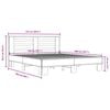 vidaXL Bed Frame without Mattress Grey Sonoma 150x200 cm King Size