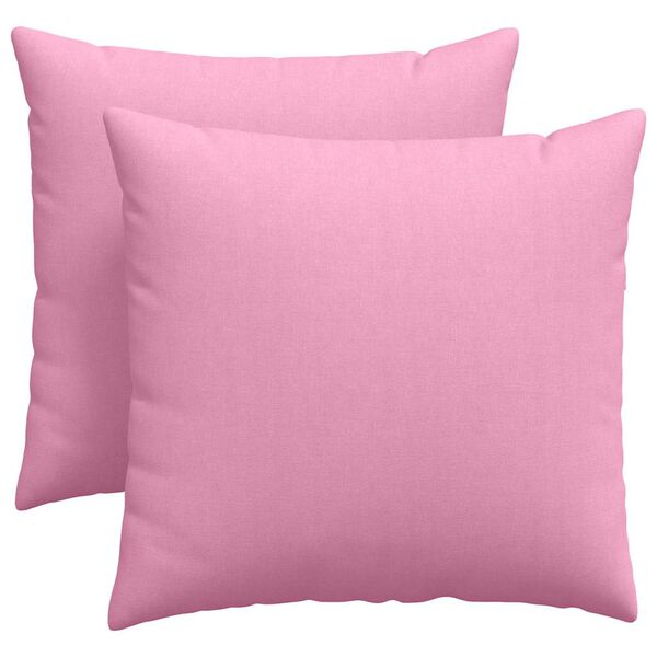 vidaXL Sofa Pillows 2 pcs Pink 45 x 45 cm Fabric