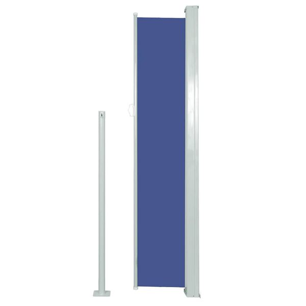 vidaXL Patio Retractable Side Awning 100x500 cm Blue