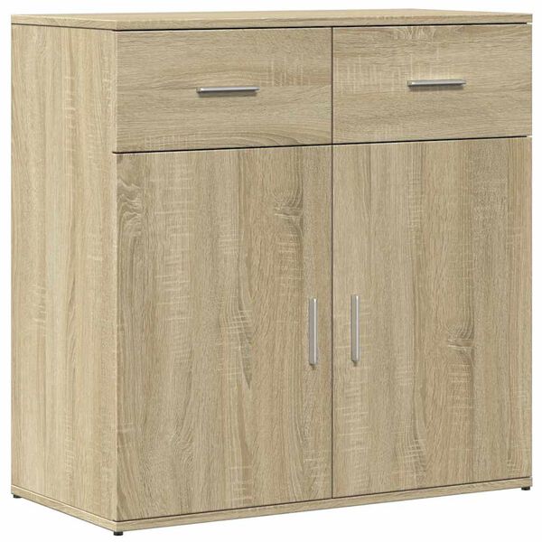 vidaXL Sideboards 2 pcs Sonoma Oak 79x38x80 cm Engineered Wood