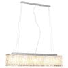vidaXL Ceiling Lamp with Crystal Beads Silver 104 cm E14