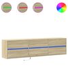 vidaXL TV Wall Cabinet with LED Sonoma Oak 180x31x45 cm