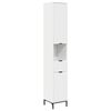 vidaXL Bathroom Furniture Set High Gloss White Engineered wood, Metal
