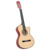 vidaXL Western Acoustic Cutaway Guitar with 6 Strings 38 Basewood