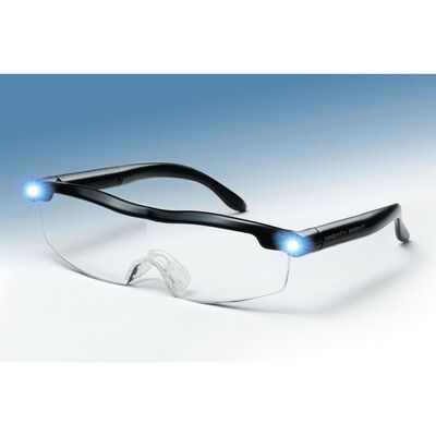 Ultra Vue LED Magnifying Glasses Plastic Black