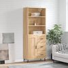 vidaXL Highboard Sonoma Oak 69.5x34x180 cm Engineered Wood