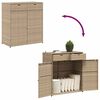 vidaXL Garden Storage Cabinet Beige 105x55x113 cm Poly Rattan