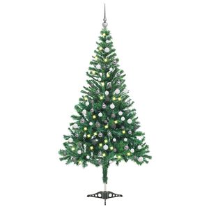 vidaXL Artificial Pre-lit Christmas Tree with Ball Set 120cm 230 Branches