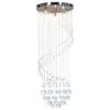 vidaXL Ceiling Lamp with Crystal Beads Silver Spiral G9