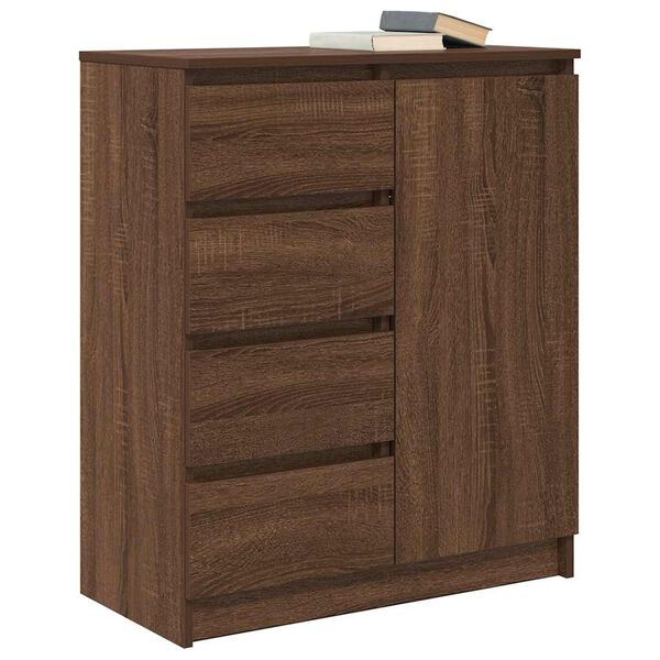 vidaXL Sideboard with Drawers Brown Oak 71x35x84 cm Engineered Wood