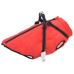vidaXL Dog Coat Red L48 Fleece and Polyester