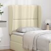 vidaXL Headboard Ear Cream PVC