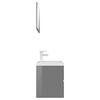vidaXL Bathroom Furniture Set High Gloss Grey Engineered Wood