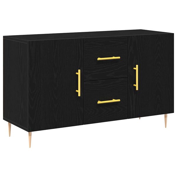 vidaXL Sideboard Black Oak 100 x 36 x 60 cm Engineered Wood