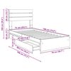 vidaXL Storage Bed with Drawer Grey Sonoma 75 x 190 cm Engineered Wood