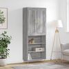 vidaXL Highboard Grey Sonoma 69.5x34x180 cm Engineered Wood