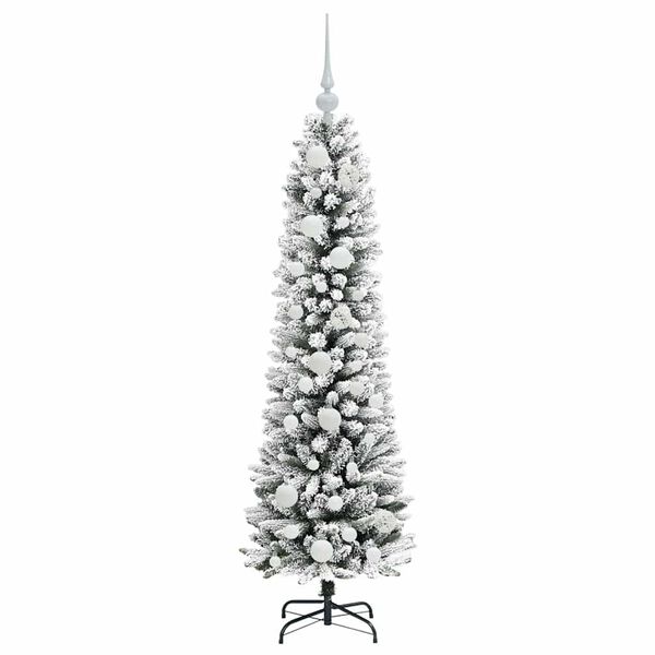 vidaXL Artificial Christmas Tree with 150 LEDs with Stand White 120 cm