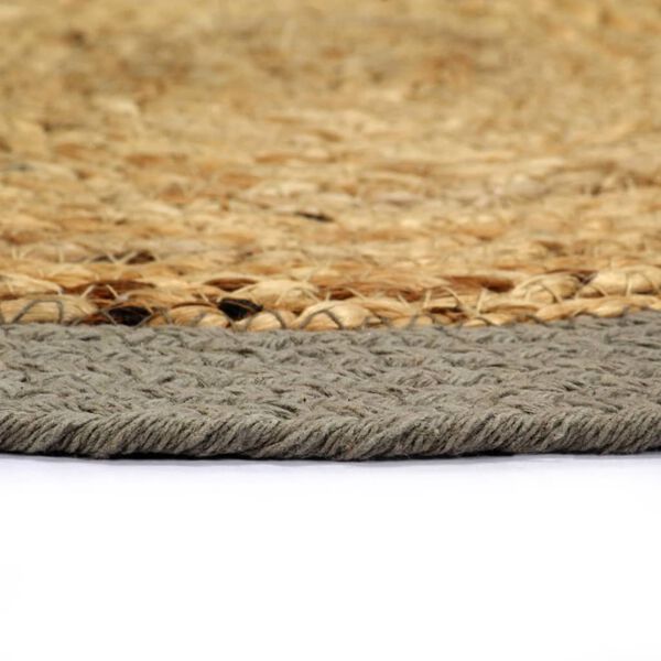 vidaXL Placemats 4 pcs Natural and Grey 38 cm Jute and Cotton