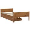 vidaXL Bed Frame without Mattress Honey Brown Solid Wood 100x200 cm (322111+321987)