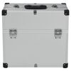 vidaXL Tool Case 38x22.5x34 cm Silver Aluminum