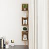 vidaXL Wall Corner Shelf Smoked Oak 20x20x127.5 cm Engineered Wood