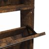 vidaXL Shoe Cabinet with Mirror 4-Layer Smoked Oak 63x17x134 cm