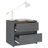 vidaXL Bedside Cabinet Grey 40x30.5x35.5 cm Solid Pine Wood