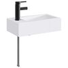 vidaXL Bathroom Wash Basin Matte Black 45.5 x 25.5 x 13 cm Metal
